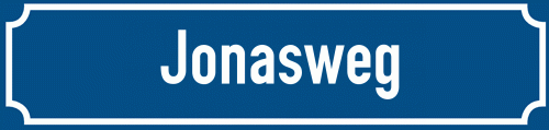 Straßenschild Jonasweg