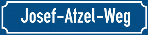 Straßenschild Josef-Atzel-Weg
