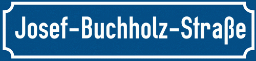 Straßenschild Josef-Buchholz-Straße zum kostenlosen Download