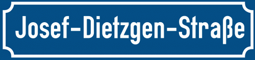 Straßenschild Josef-Dietzgen-Straße