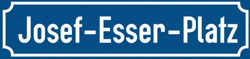 Straßenschild Josef-Esser-Platz