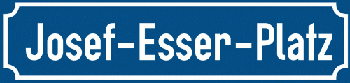 Straßenschild Josef-Esser-Platz zum kostenlosen Download