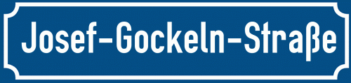 Straßenschild Josef-Gockeln-Straße