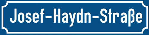Straßenschild Josef-Haydn-Straße