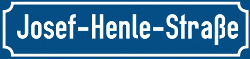 Straßenschild Josef-Henle-Straße