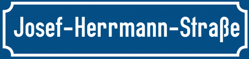 Straßenschild Josef-Herrmann-Straße