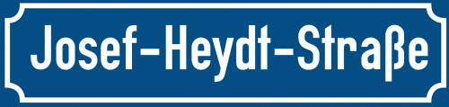 Straßenschild Josef-Heydt-Straße