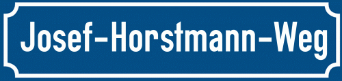 Straßenschild Josef-Horstmann-Weg