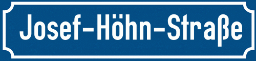 Straßenschild Josef-Höhn-Straße