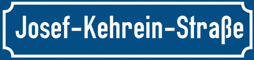 Straßenschild Josef-Kehrein-Straße zum kostenlosen Download