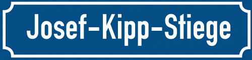 Straßenschild Josef-Kipp-Stiege
