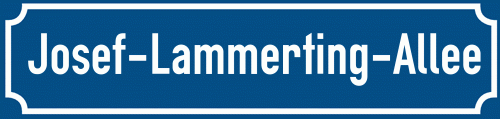 Straßenschild Josef-Lammerting-Allee