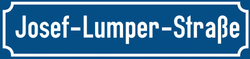 Straßenschild Josef-Lumper-Straße zum kostenlosen Download