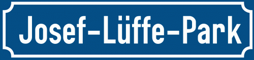 Straßenschild Josef-Lüffe-Park