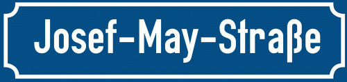 Straßenschild Josef-May-Straße