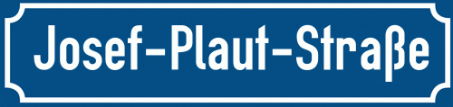 Straßenschild Josef-Plaut-Straße