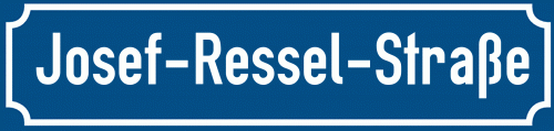Straßenschild Josef-Ressel-Straße