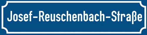 Straßenschild Josef-Reuschenbach-Straße zum kostenlosen Download