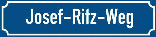 Straßenschild Josef-Ritz-Weg