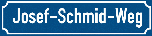 Straßenschild Josef-Schmid-Weg zum kostenlosen Download