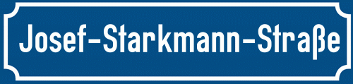 Straßenschild Josef-Starkmann-Straße