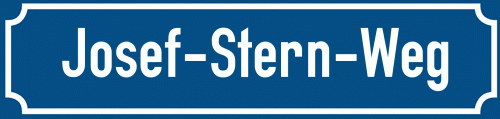 Straßenschild Josef-Stern-Weg