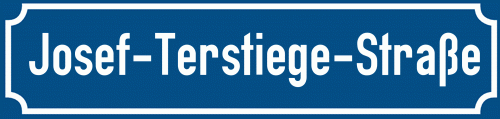 Straßenschild Josef-Terstiege-Straße zum kostenlosen Download