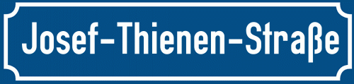 Straßenschild Josef-Thienen-Straße