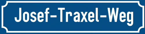 Straßenschild Josef-Traxel-Weg
