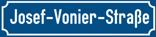 Straßenschild Josef-Vonier-Straße