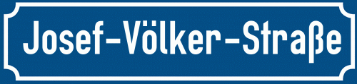 Straßenschild Josef-Völker-Straße