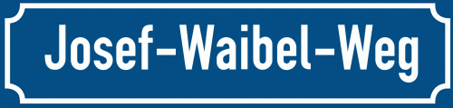 Straßenschild Josef-Waibel-Weg zum kostenlosen Download