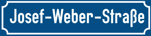 Straßenschild Josef-Weber-Straße
