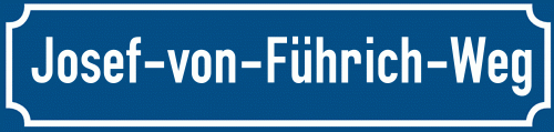 Straßenschild Josef-von-Führich-Weg