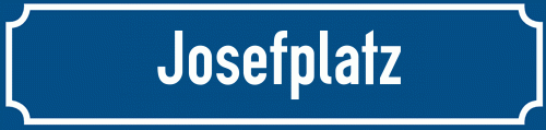Straßenschild Josefplatz zum kostenlosen Download