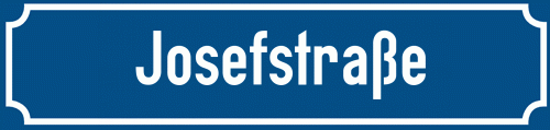 Straßenschild Josefstraße zum kostenlosen Download
