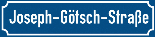 Straßenschild Joseph-Götsch-Straße zum kostenlosen Download