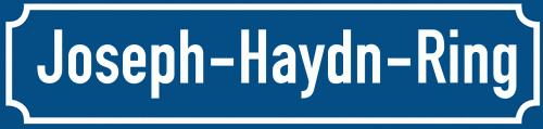 Straßenschild Joseph-Haydn-Ring