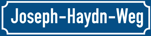 Straßenschild Joseph-Haydn-Weg zum kostenlosen Download