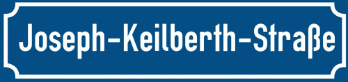 Straßenschild Joseph-Keilberth-Straße zum kostenlosen Download