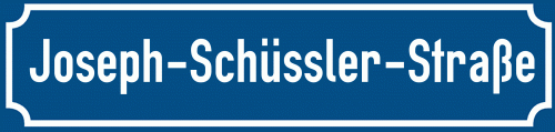 Straßenschild Joseph-Schüssler-Straße