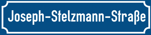 Straßenschild Joseph-Stelzmann-Straße