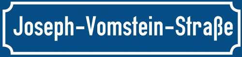 Straßenschild Joseph-Vomstein-Straße