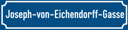 Straßenschild Joseph-von-Eichendorff-Gasse zum kostenlosen Download