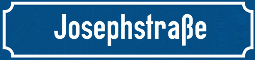 Straßenschild Josephstraße