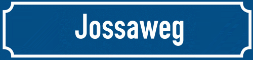 Straßenschild Jossaweg