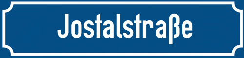 Straßenschild Jostalstraße