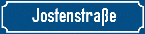 Straßenschild Jostenstraße