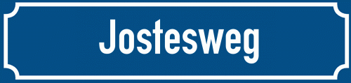 Straßenschild Jostesweg