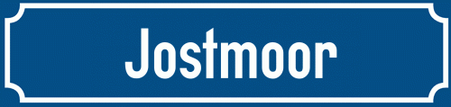 Straßenschild Jostmoor